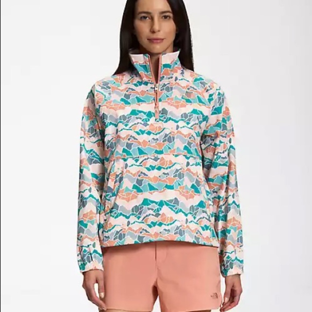 The North Face Womens Printed Classic V Neck Zipper Pullover